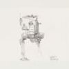 Lot # 73: Two-legged Walker Concept Sketch - with Cannon