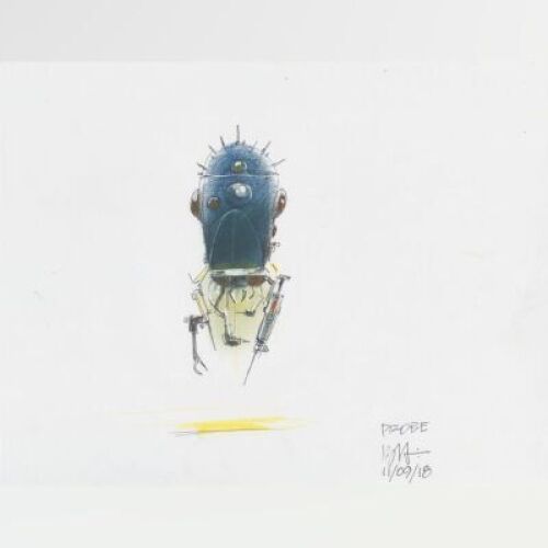 Lot # 76: Imperial Probe Colored Design Sketch
