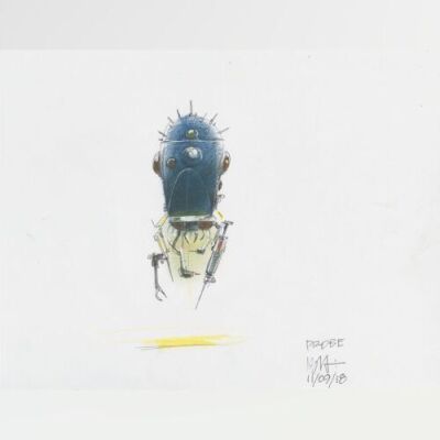 Lot # 76: Imperial Probe Colored Design Sketch