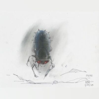 Lot # 90: Imperial Probe Colored Design Sketches