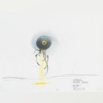 Lot # 100: Imperial Probe Colored Design Sketch