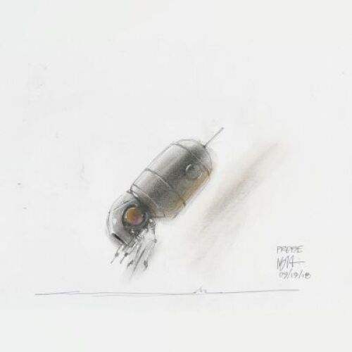 Lot # 103: Imperial Probe Colored Design Sketch