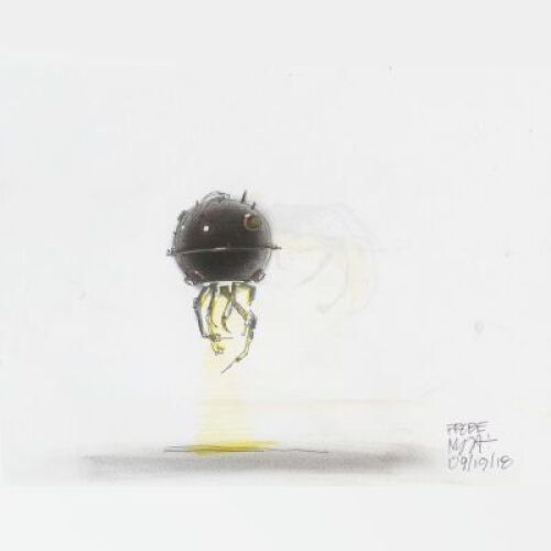 Lot # 113: Imperial Probe Colored Design Sketch