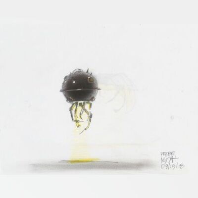 Lot # 113: Imperial Probe Colored Design Sketch