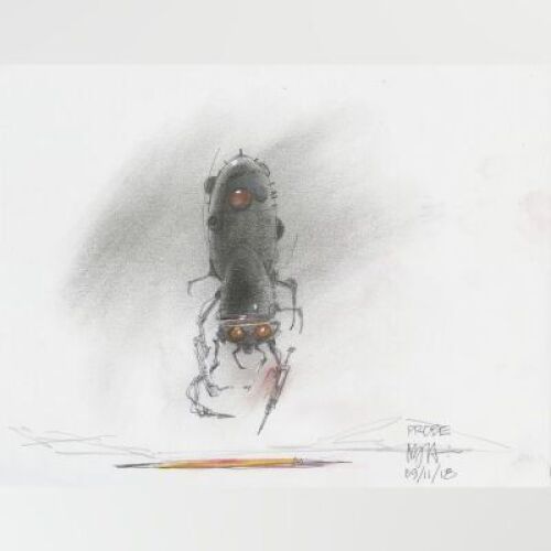 Lot # 134: Imperial Probe Colored Design Sketch
