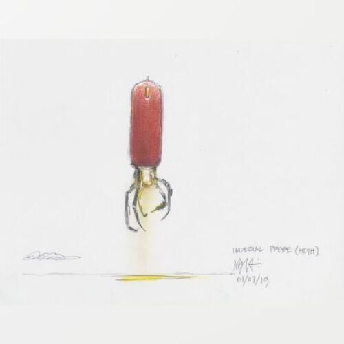 Lot # 139: Imperial Probe Colored Design Sketch