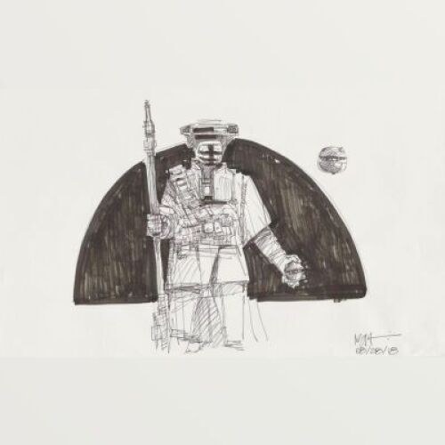 Lot # 145: Boushh Sketch - in Doorway