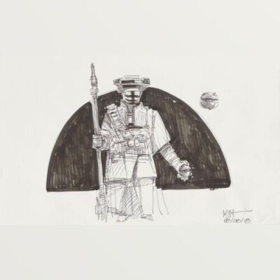 Lot # 145: Boushh Sketch - in Doorway