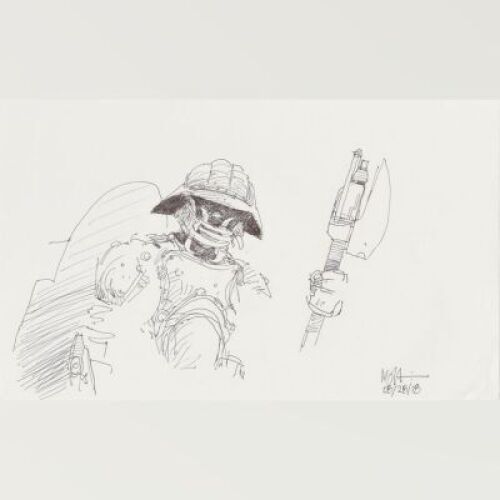 Lot # 157: Lando's Disguise Costume Sketch