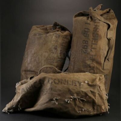 Lot of Three U.S. Army Personalized Duffel Bags