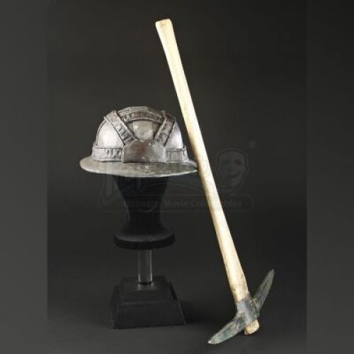 Miner Helmet and Pickaxe Lot