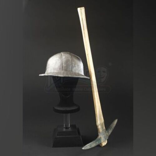 Miner Helmet and Pickaxe Lot