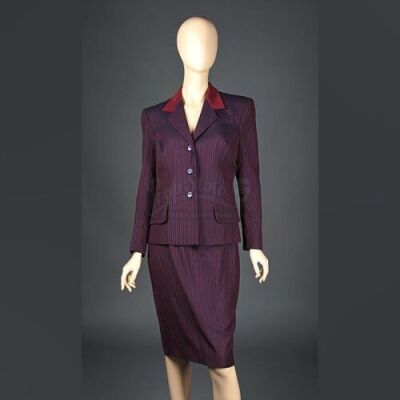 THE IRON LADY (2011) - Margaret Thatcher's (Meryl Streep) Striped Suit