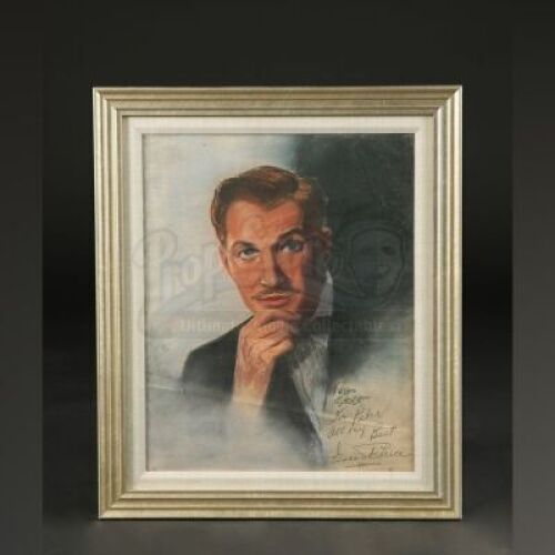 UNKNOWN PRODUCTION - Signed Vincent Price Hand-Drawn Portrait by Peter Driben