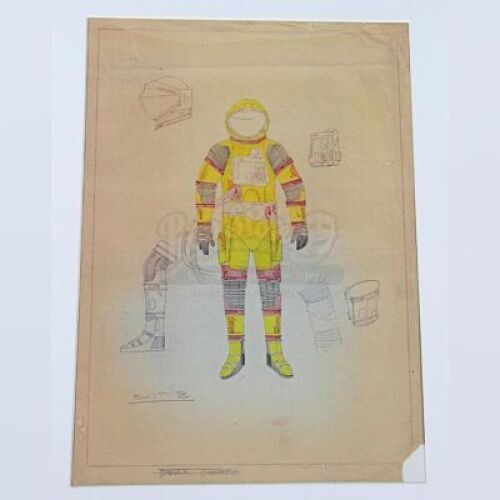 MOONRAKER (1979) - Hand-Coloured Printed Space Suit Design