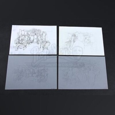 FULL METAL JACKET (1987) - Set of Hand-Drawn Pencil & Printed Set Designs