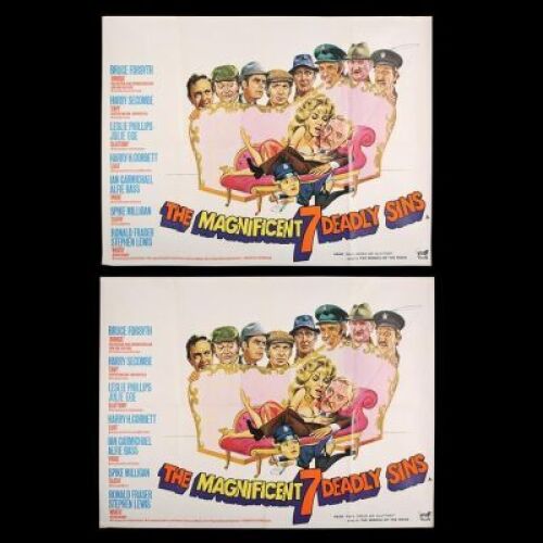 Lot #2 - THE MAGNIFICENT 7 DEADLY SINS (1971) - Two UK Quad Posters 1971