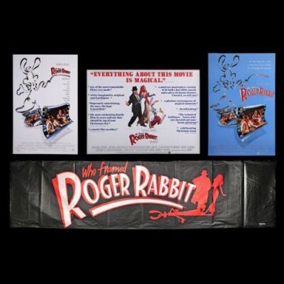 Lot #219 - WHO FRAMED ROGER RABBIT (1988) - Three Posters and One Banner 1988