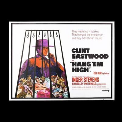 Lot #234 - HANG EM HIGH (1968) - UK Quad Poster 1968