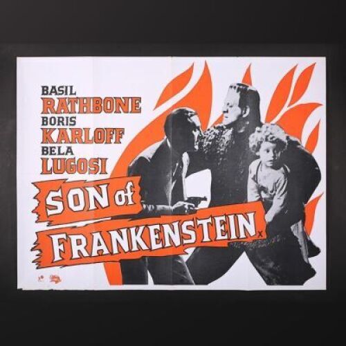 Lot #300 - SON OF FRANKENSTEIN (1939) - UK Quad Poster 1970s Re-Release