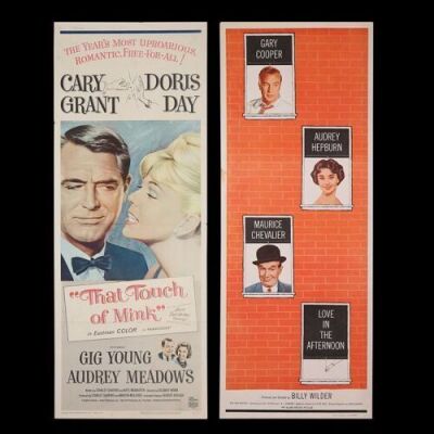 Lot #345 - LOVE IN THE AFTERNOON (1957) AND THAT TOUCH OF MINK (1962) - Two US Insert Posters 1957-62