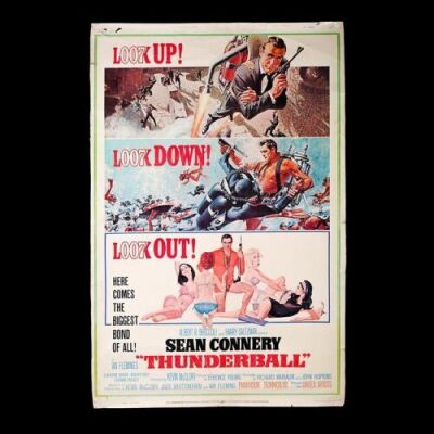 Lot #129 - JAMES BOND: THUNDERBALL (1965) - US 40x60 Poster 1965