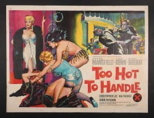 Lot #207 - TOO HOT TO HANDLE AKA PLAYGIRL AFTER DARK (1960) - UK Quad Poster 1960