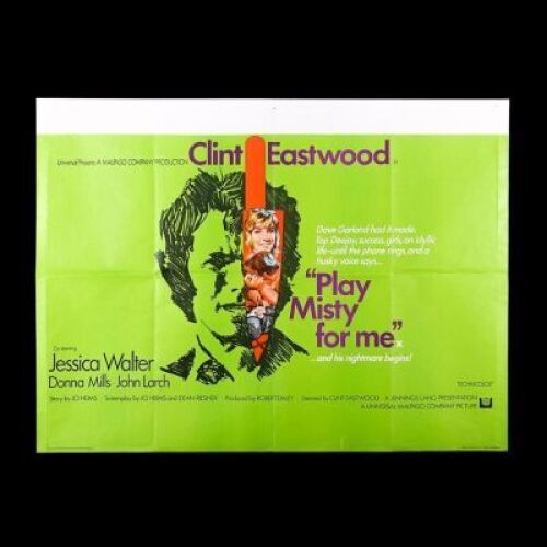 Lot #240 - PLAY MISTY FOR ME (1971) - UK Quad Poster 1971