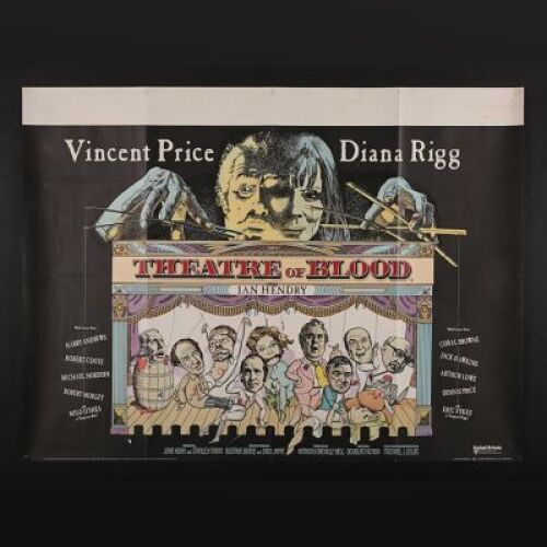 Lot #306 - THEATRE OF BLOOD (1973) - UK Quad Poster 1973