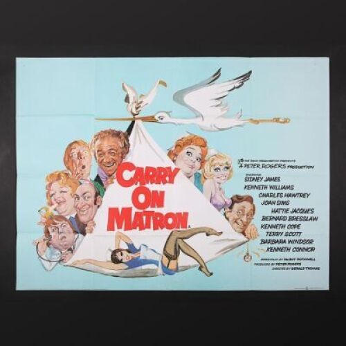 Lot #38 - CARRY ON MATRON (1972) - UK Quad Poster 1972