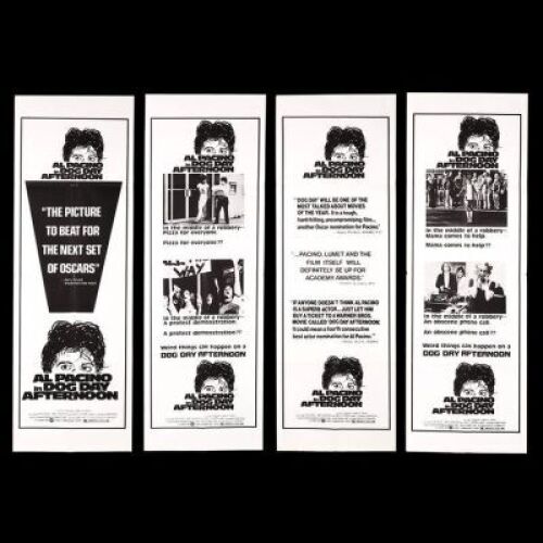 Lot #439 - DOG DAY AFTERNOON (1975) - Set of Four US Door Panel Posters 1975