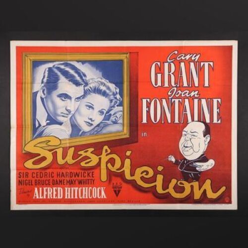 Lot #193 - SUSPICION (1941) - UK Quad Poster 1953 Re-Release