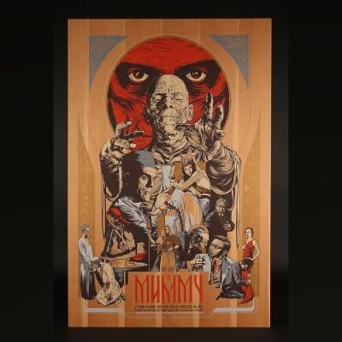 Lot #312 - THE MUMMY (1932) - Mondo "Wood" Poster c2011