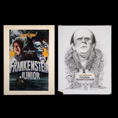 Lot #323 - YOUNG FRANKENSTEIN (1974) - US Original Artwork and Print 1974