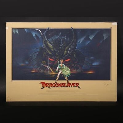 Lot #353 - DRAGONSLAYER (1981) - UK Original Concept Quad Poster Artwork 1981