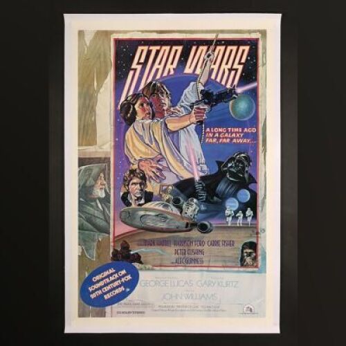 Lot #398 - STAR WARS: EPISODE IV: A NEW HOPE (1977) - US One-Sheet "Style-D Soundtrack" Poster 1977