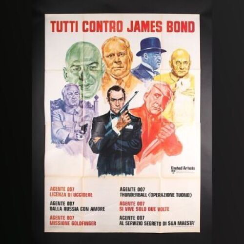 Lot #144 - JAMES BOND: TUTTI CONTRO JAMES BOND AKA EVERYBODY AGAINST JAMES BOND (1972) - Italian 4-Fogli 1972