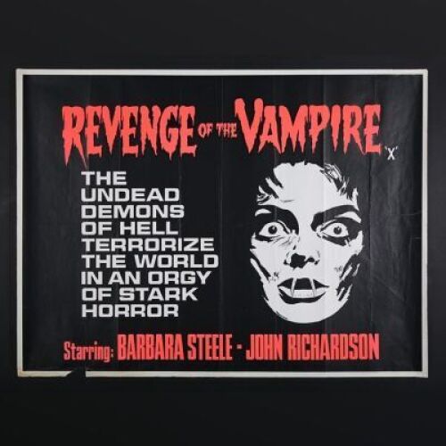 Lot #298 - REVENGE OF THE VAMPIRE (1960) - UK Quad Poster 1960