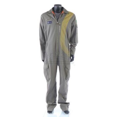 Lot # 147: Mundy's Stunt Pinstriped Shirt Space Jumpsuit