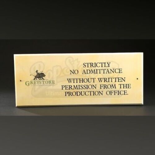 GREYSTOKE: THE LEGEND OF TARZAN, LORD OF THE APES (1984) - Production Sign