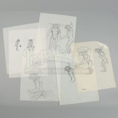 GREMLINS 2: THE NEW BATCH (1990) - Hand-Drawn Gremlin Suit Concept Artwork