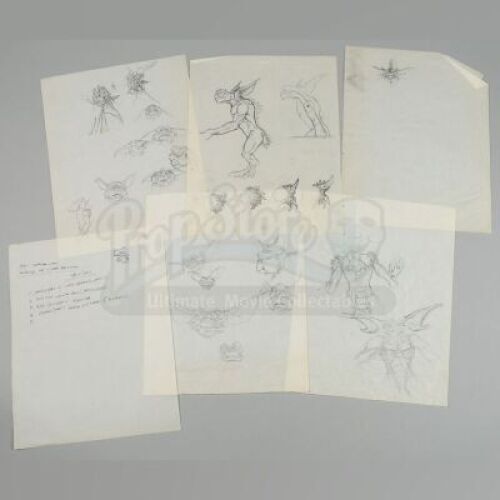 GREMLINS 2: THE NEW BATCH (1990) - Gremlin Hand-Drawn Pencil Sketches