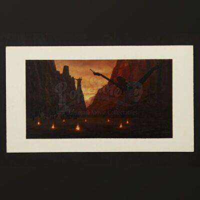 STAR TREK III: THE SEARCH FOR SPOCK (1984) - Bird of Prey Landing Matte Concept Painting