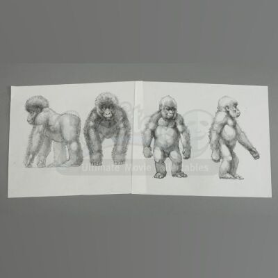 MIGHTY JOE YOUNG (1998) - Set of Two Baby Joe Hand-Drawn Illustrations