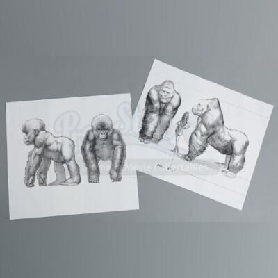 MIGHTY JOE YOUNG (1998) - Set of Two Printed Character Design Copies