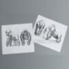 MIGHTY JOE YOUNG (1998) - Set of Two Printed Character Design Copies