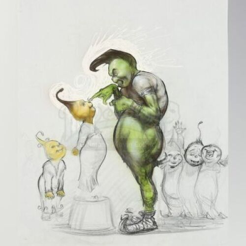 HOW THE GRINCH STOLE CHRISTMAS (2000) - Carlos Huante Hand-Painted Grinch Concept