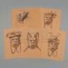 PLANET OF THE APES (2001) - Set of Five Hand-Drawn Early Ape Concepts