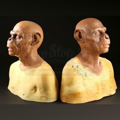 PLANET OF THE APES (2001) - Chimp Paint Test Bust Pair