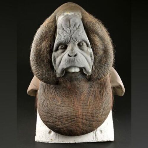 PLANET OF THE APES (2001) - Senator Nado (Glenn Shadix) Cowl and Facial Appliance and Bust